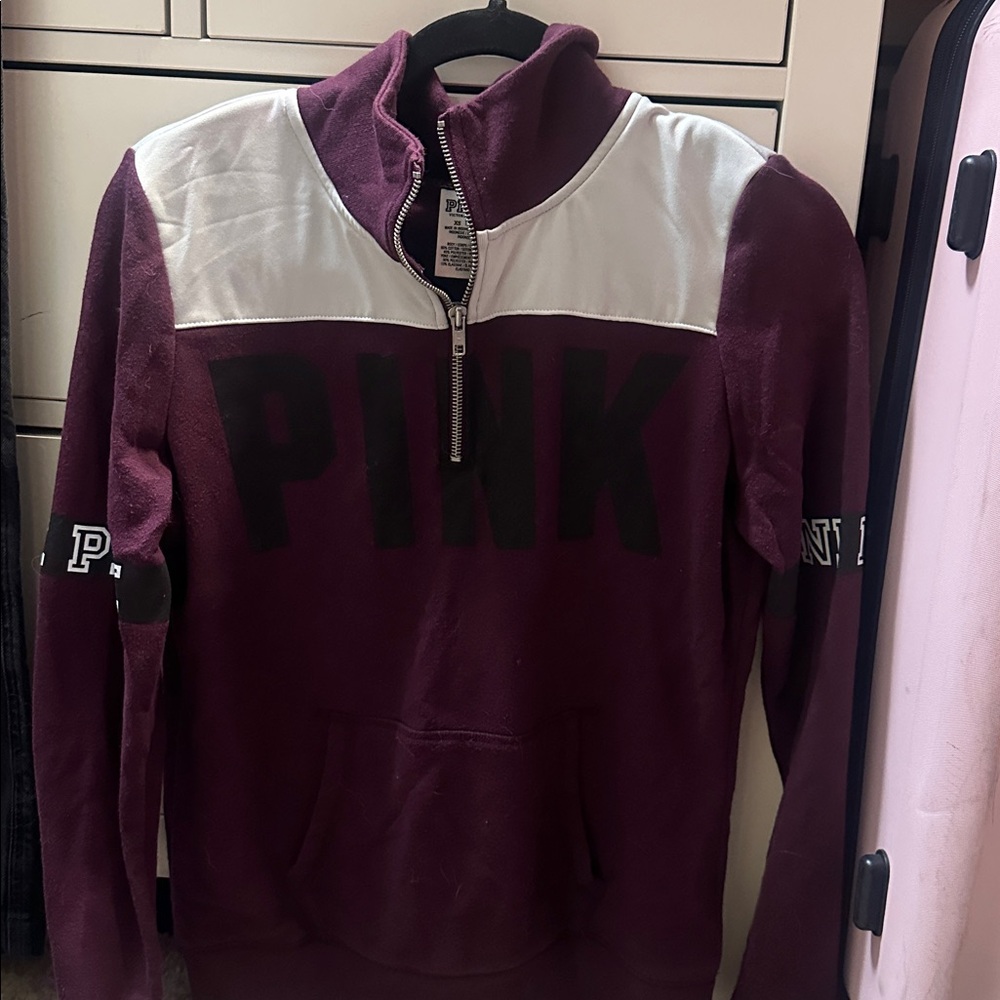 PINK Victoria's Secret Purple Quarter-Zip